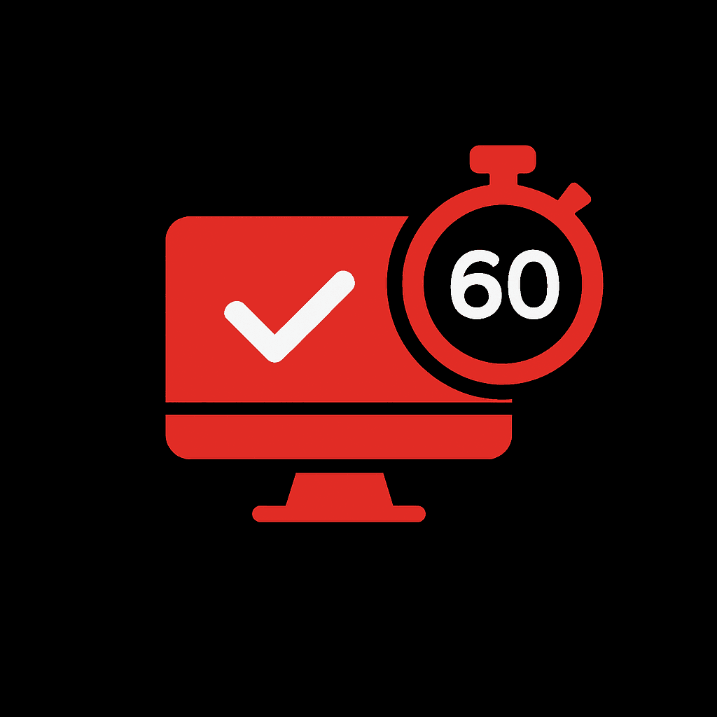 Online booking interface showing simple scheduling process